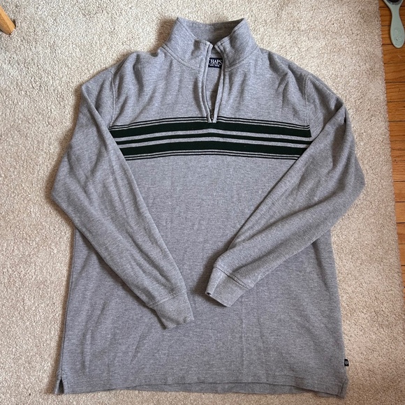 Chaps Grey Quarter Zip-Up - Picture 1 of 3
